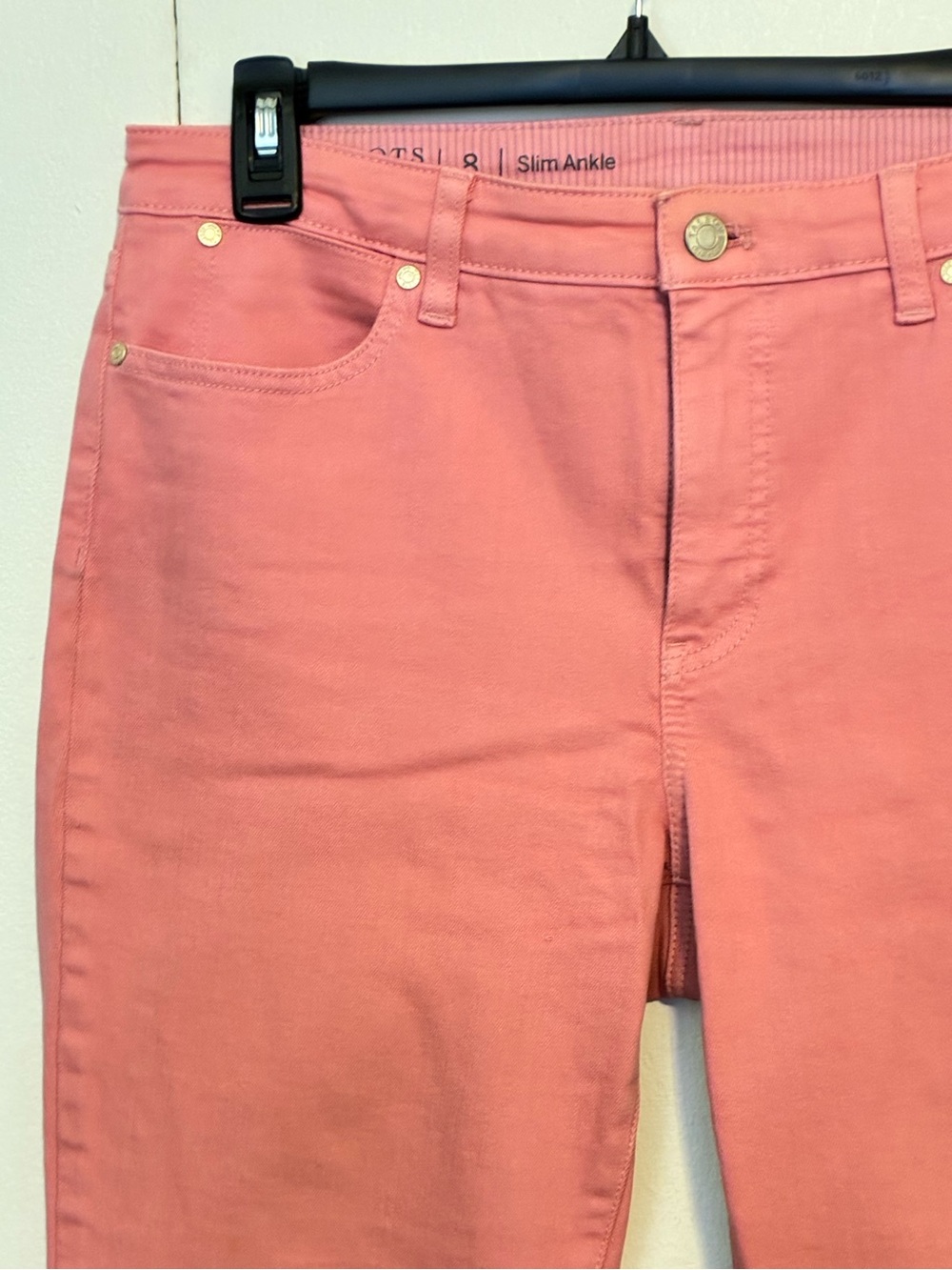 Talbots Slim Ankle Jeans in in Pale Coral